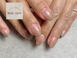 ・ブラウンラメグラデーション