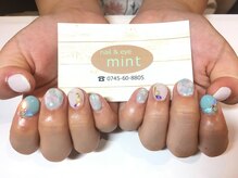 ネイルアンドアイ ミント(nail＆eye mint)/タイダイネイル