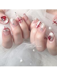 うるっとマグのクリスマスネイル