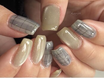 チェックネイル　4/2