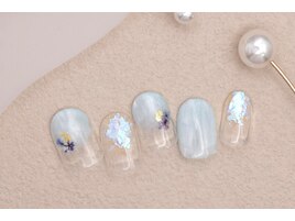 5000円　金箔花　塗りかけ　梅雨
