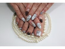 ネイルサロン スクール ビュートバタフライ 相模大野店(BEAUT BUTTERFLY)/Winterコレクション　雪と花