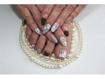 ネイルサロン スクール ビュートバタフライ 相模大野店(BEAUT BUTTERFLY)/Winterコレクション 雪と花