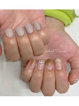 ネイルアート ジマー/60minartとクリアニュアンス