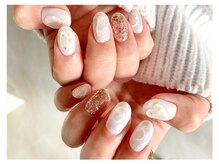 マニネイル 高の原店(mani nail)/オーロラ×ぷっくりネイル