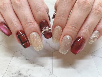 シキナ(shikina)/チェック　リボン　フラッシュ