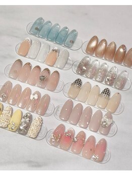 ランシル(Lancil)の写真/毎月変わるコスパ重視Lancilオリジナルデザインがお勧め♪トレンドのキラキラちゅるんネイルは当店にお任せ