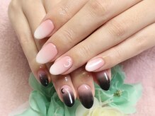 アンドシュシュネイル(&CHOU CHOU nail)/お客様ネイル　アシメカラグラ