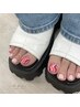 【foot】親指アート×かかと角質除去＆ピーリングフットケア付 ¥9000