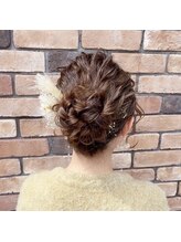 アジル(asile)/ブライダル　シニヨンアレンジ