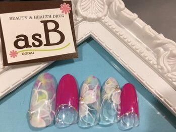 ビビットフラワーネイル★(^^)