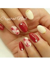 クリスタルネイル ボンベルタ橘店(CRYSTAL NAIL)/ワンカラー×タイダイ