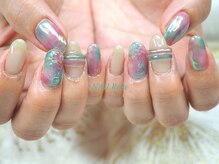 ネイルローズ(NAIL Rose)/オーロラバブルネイル