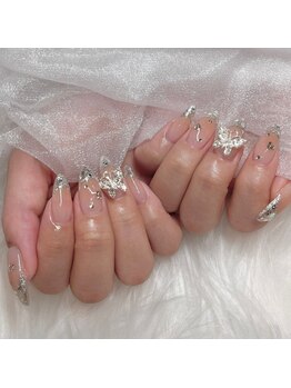 モカ 心斎橋(moca by Lee)/【Aina】キラキラガラスフレンチ