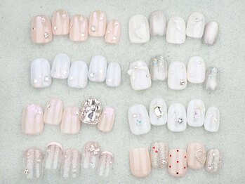 マハロネイルサロン 横浜店(mahalo)の写真/シンプルだけどこだわりのデザイン☆大人女子のための上品で華やかな指先へ♪オフィスにもおすすめ◎