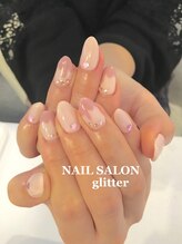 ネイルサロン グリッター(NAIL SALON glitter)/バレンタインネイル