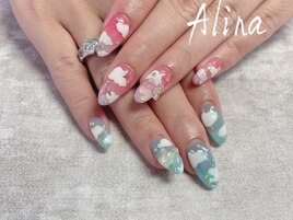 持ち込みデザイン+蝶々パーツ