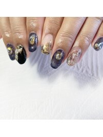 ネイビー/ブラック