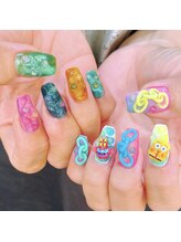 リグネイルスタジオ(Lig nail studio)/スポンジボブネイル