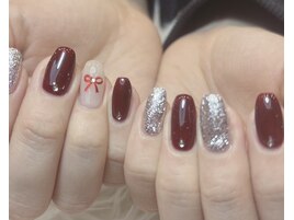 ワンカラー/グリッターネイル