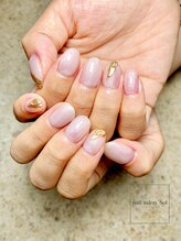 ネイルサロン ソル(Sol)/２本artデザイン（ニュアンス）