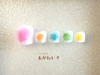 ネイルサロン あかねいろ/夏フット 氷ネイル かき氷