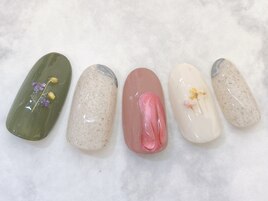 ニュアンスネイルしずくアート