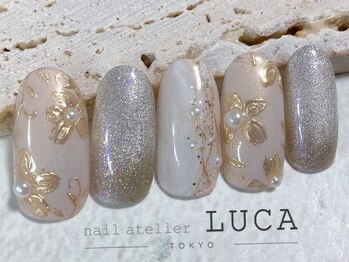 ネイルアトリエルカ(nail atelier LUCA)の写真/結婚式の前撮りにもおすすめ和装ブライダルネイルは和洋折衷ネイル～王道和ネイルまで種類豊富にご用意♪