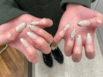 アイスタジオ アンド ダブルネイル 西院店(EYE STUDIO&W NAIL)/シンプルネイル