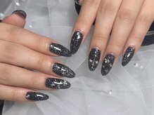 アミル(amiLe)/ブラックフラッシュネイル☆