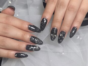 アミル(amiLe)/ブラックフラッシュネイル☆
