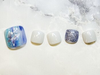 ネイルサロン クラーヴォ(cravo)/フットシンプルアートコース　18