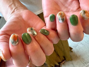 サラサネイルズ 代官山 恵比寿(sarasanails)/ニュアンス/もやもや/ミラー