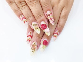 ネイルコレクション ピンク(Nail Collection Pink)/ジェル放題/エスニック：金箔