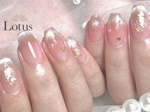 ロータス ネイルアンドアイラッシュ(Lotus)/チーク×マグネットグラデ