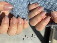 シファ(Sifa.)/ガラスフレンチネイル