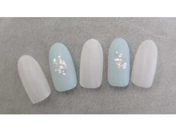 エムワイエスドットネイル(mys.nail)/マットシェルネイル