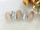 夏・大人可愛い上品ネイル¥6000