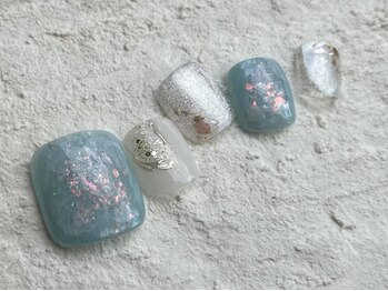 アイネイルズ 池袋店(I-nails)/シルバーオーロラフット