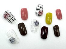 ネイルサロン クイール 小山店(NAIL SALON QUILL)/ラインチェック×ワンカラー