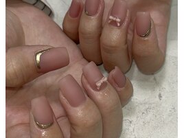 ピンクマットネイル