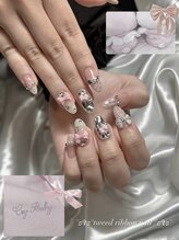 ルルシアン 代々木(luluchien)/ツイードリボンネイル♪