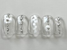 ネイルメゾン 天神店(NAIL MAISON)/クリア花ホロシンプル¥4550