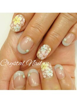 クリスタルネイル ボンベルタ橘店(CRYSTAL NAIL)/フラワーネイル