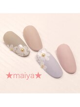 マイヤ 大泉ゆめりあ店(maiya)/☆上品お花レースネイル☆