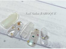 ネイルサロン バロック(Nail Salon BAROQUE)/クリア×ニュアンスデザイン