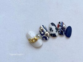 個性派　牛柄　パーツ