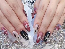 アビス(Abyss)/黒赤ネイル　新規8500円