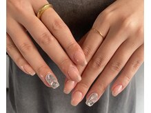 手元美人オフィスネイル♪グラデーション＋アート2本追加