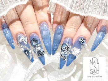 ネイルズガッシュ 大森駅前店(NAILs GUSH)の写真/＜自然かつ美しいフォルム＞深爪・折れた爪◎モチの良さも◎長さだし/長さ出し/スカルプ